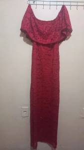 Vestido Vermelho De Renda