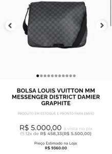 Bolsa Louis Viirton Mm Messenger District Damier Graphite