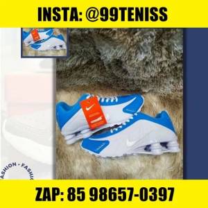 Tnis (leia Descrio) Novo Tenis Nike Shox Azul