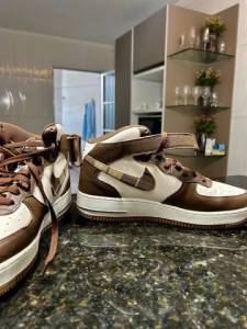 Nike Air Force 1 Mid Brown Plaid