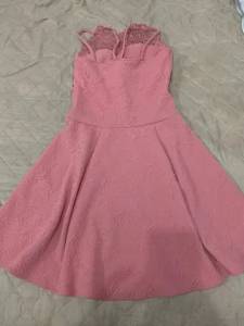 Vestido Rosa De Renda