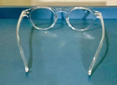 culos Redondo Unissex Uv400 Com Armao Pequena Lentes Transparente Sem Grau!