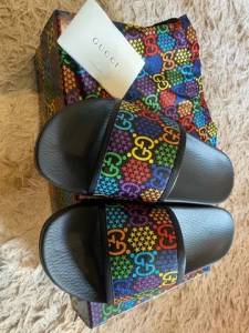 Sandlia Slide Gucci Psychedelic Completa Original Zerada