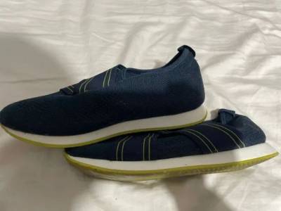 Tenis Anacapri Slip On Em Malha Knit E Elstico - Azul