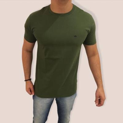 Camisetas Bsicas Verde Musgo Dom Royale