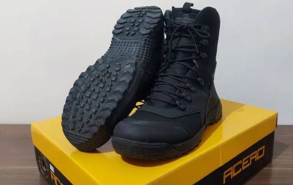 Coturno Bota Acero 42 One Preto Extra Leve   Acolchoado   Palmilha Gel Pu