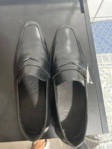 Sapato Social Masculino De Couro Preto Penny Loafer  Confeccionados Em Couro Nobre