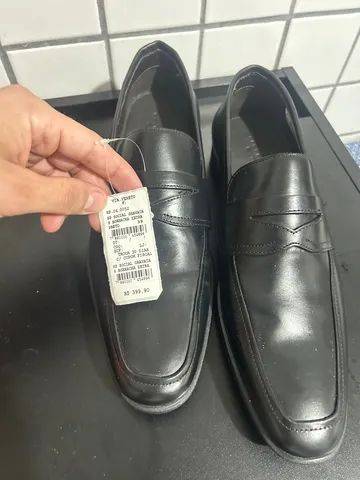 Sapato Social Masculino De Couro Preto Penny Loafer  Confeccionados Em Couro Nobre