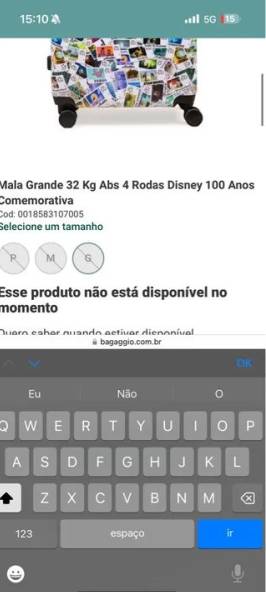 Mala Baggagio Disney 100 Anos