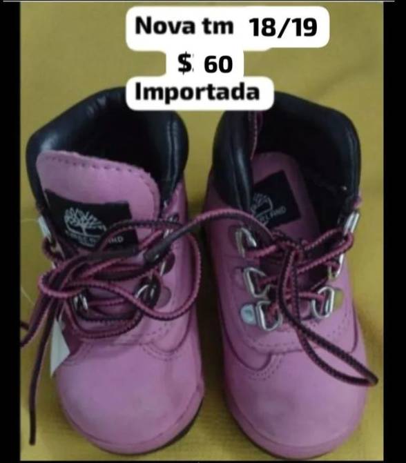 Bota Timberland Infantil Rosa 18/19