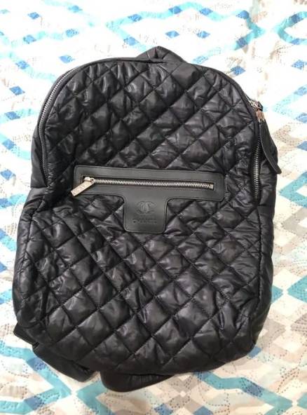 Mochila Chanel Coco Cocoon Nylon Preta