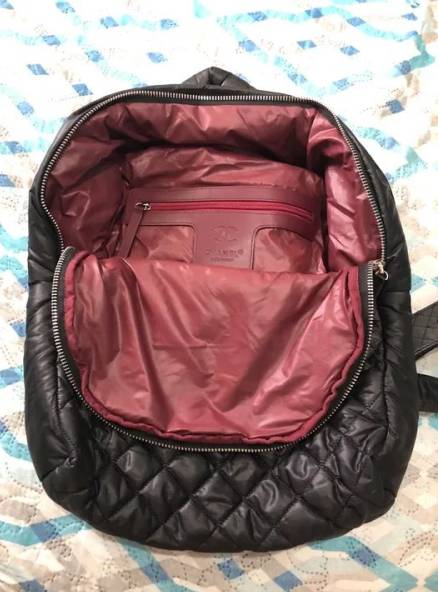 Mochila Chanel Coco Cocoon Nylon Preta