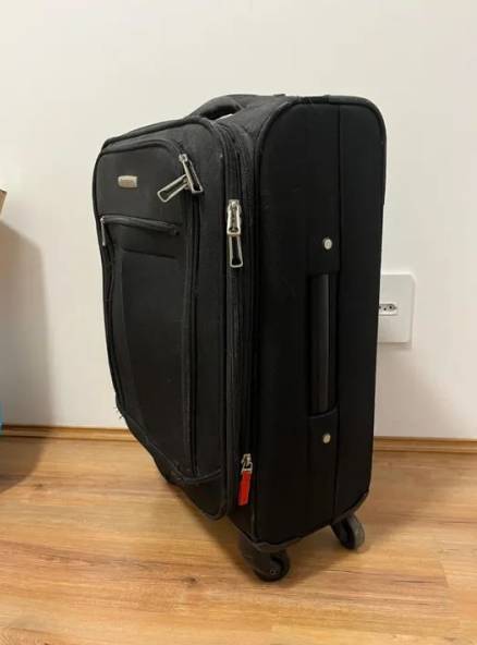 Mala Samsonite Preta 12kg 58x36x25cm