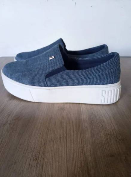 Sapato Slip On Azul Santa Lollaa