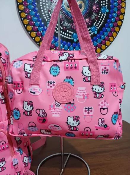 Kit Mochila, Bolsa E Necessaire Hello Kitty