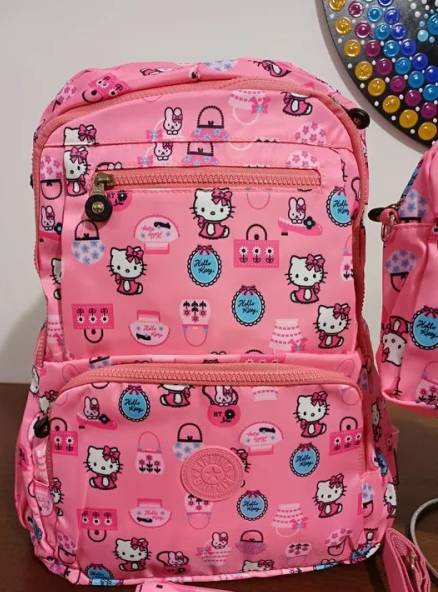 Kit Mochila, Bolsa E Necessaire Hello Kitty