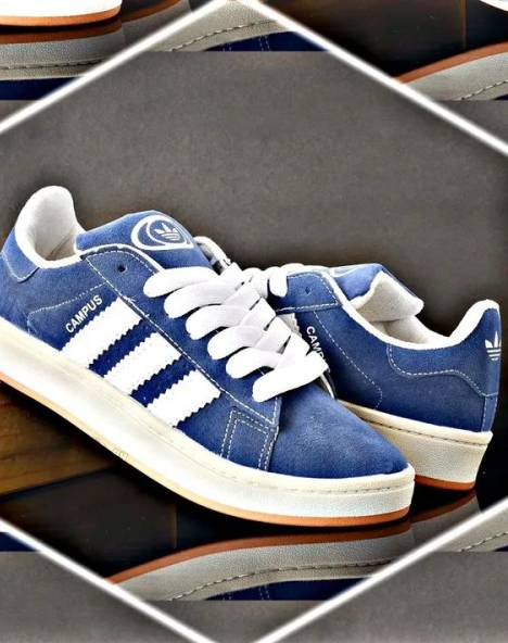 Tnis Adidas Campus Tradicional - S. Branca. All Azul Cyan