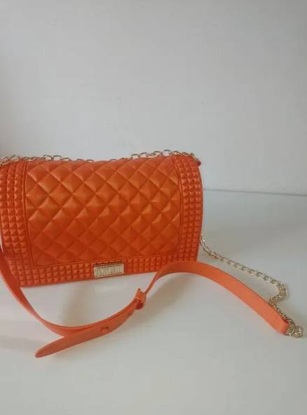 Bolsa De Ombro Laranja - Estilo Chanel