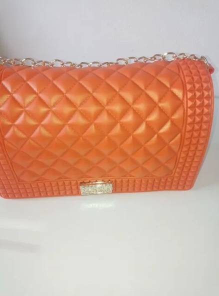 Bolsa De Ombro Laranja - Estilo Chanel