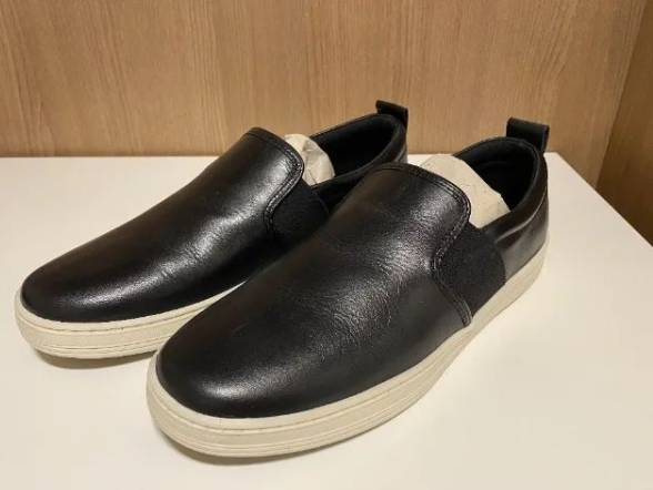 Tnis Slip On Couro Preto - Jorge Bischoff