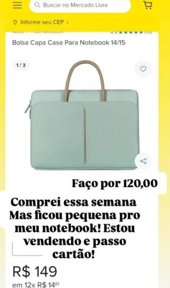 Bolsa Notebook Maleta