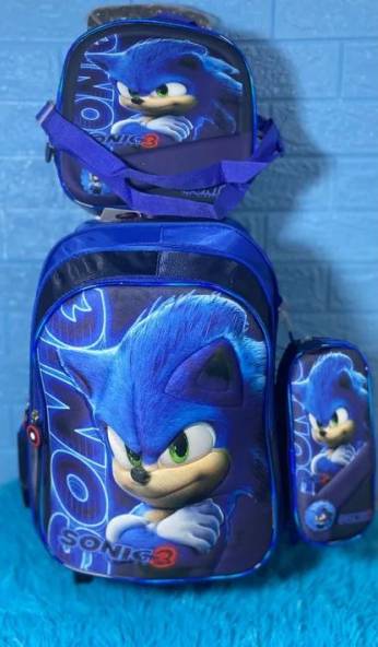 Mochila Sonic 3 - Kit Com Lancheira