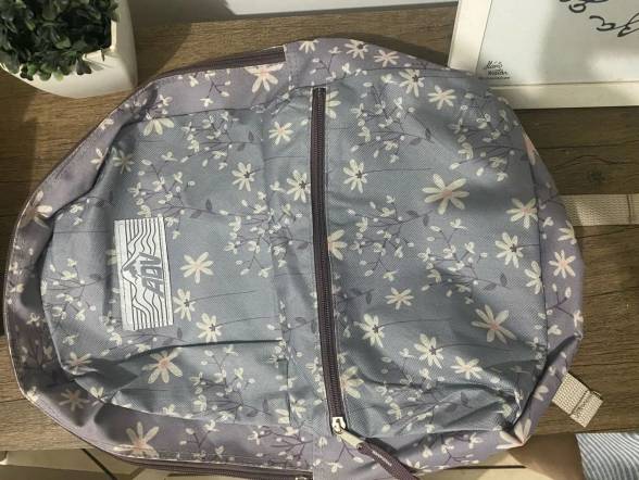 Mochila Nova Floral Cinza