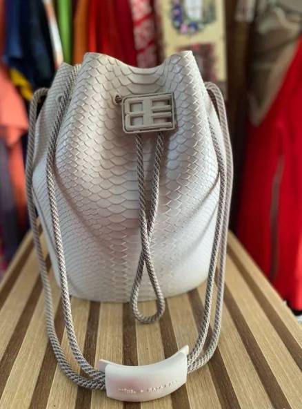 Bolsa Bucket Melissa,off White,linda