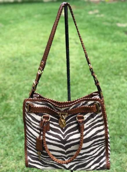 Bolsa Michael Kors Zebra No Couro Original